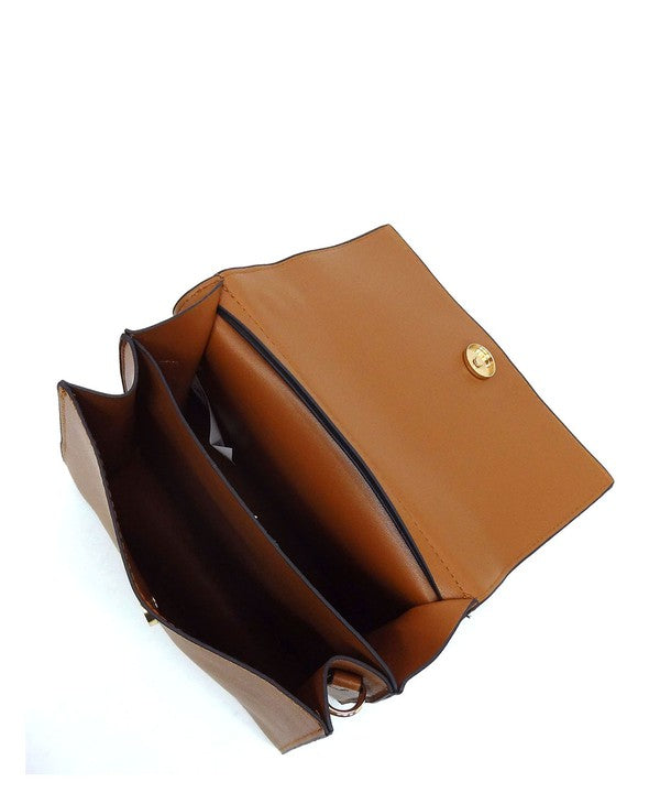 PM Monogram Ring Tassel Flap Crossbody Satchel