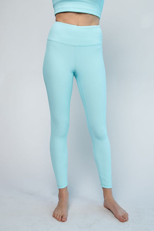 Nylon Rib Yoga Leggings