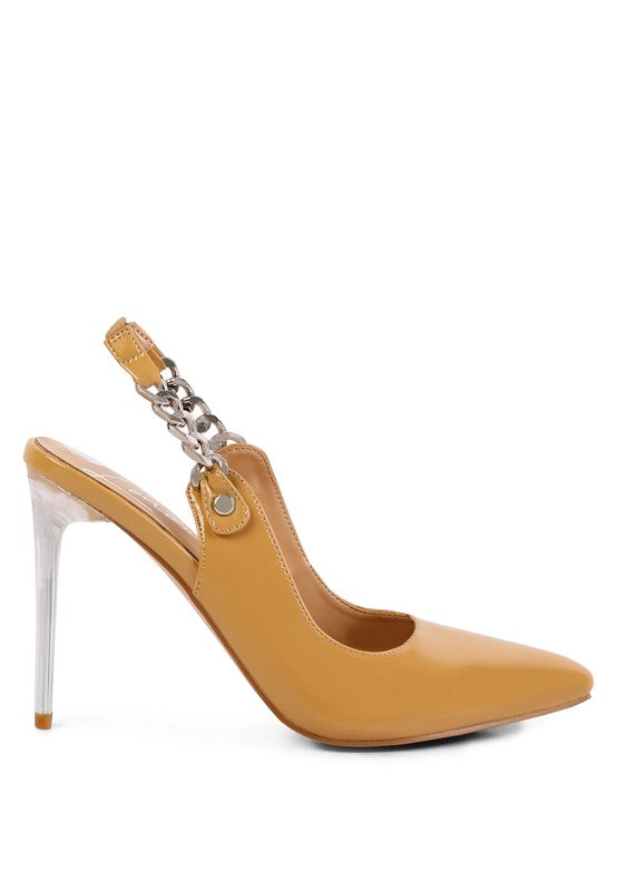 COVETED HIGH HEELED SLING BACK SANDAL